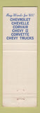 Matchbook Cover - 1965 Chevrolet Tipotex Brownsville TX