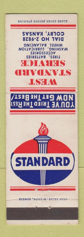 Matchbook Cover - West Standard oil gas Colby KS