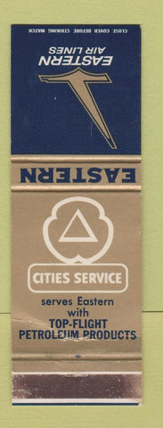 Matchbook Cover - Eastern Airlines Cities oil gas
