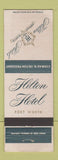 Matchbook Cover - Hilton Hotel Fort Worth TX
