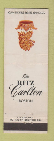 Matchbook Cover - Ritz Carlton Hotel Boston MA
