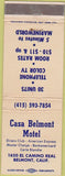 Matchbook Cover - Casa Belmont Motel Belmont CA