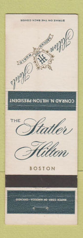 Matchbook Cover - Statler Hilton Hotel Boston MA