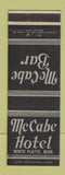 Matchbook Cover - McCabe Hotel North Platte NE