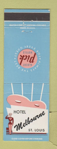 Matchbook Cover - Hotel Melbourne St Louis MO Albert Pick
