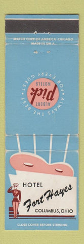 Matchbook Cover - Hotel Fort Hayes Columbus OH Albert Pick