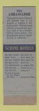 Matchbook Cover - Ambassador Hotel Los Angeles CA Schine