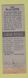Matchbook Cover - McAllister Hotel Miami FL Schine