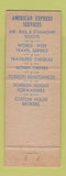 Matchbook Cover - American Express Money Orders