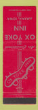 Matchbook Cover - Ox Yoke Inn Amana IA