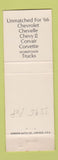 Matchbook Cover - Harvey Dietrich Chevrolet 1966 Pen Argyl PA