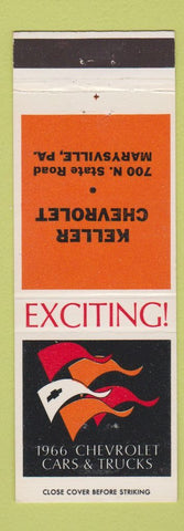 Matchbook Cover - 1966 Chevrolet Keller Marysville PA