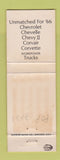Matchbook Cover - Wolfe Briggs Chevrolet 1966 Marceline MO