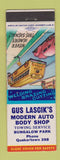 Matchbook Cover - Gus Lascik's Modern Auto Body Shop Bungalow Park PA