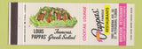 Matchbook Cover - Louis Cappas' Restaurant St Petersburg Tarpon Springs FL
