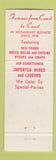 Matchbook Cover - Louis Cappas' Restaurant St Petersburg Tarpon Springs FL