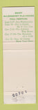 Matchbook Cover - Allenberry Stone Lodge Boiling Springs PA