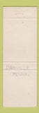 Matchbook Cover - Geo Dietz Barber Shop Danville PA SILVER