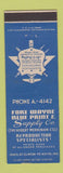 Matchbook Cover - Fort Wayne Blue Print Fort Wayne IN