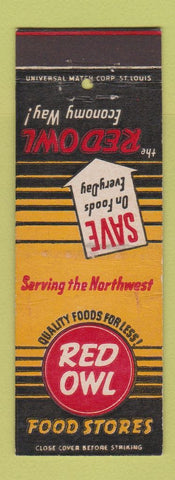 Matchbook Cover - Red Owl Food Stores Grocery