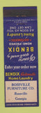 Matchbook Cover - Bendix Laundry Appliances Rossville GA