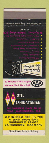 Matchbook Cover - Hotel Washingtonian Gaithersburg MD