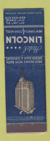 Matchbook Cover - Hotel Lincoln New York City Lion Canada 1929