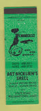 Matchbook Cover - Art Nicklien's Shell oil gas Williamstown MA GREEN