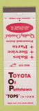 Matchbook Cover - Toyota of Pottstown PA