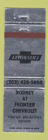 Matchbook Cover - Frontier Chevrolet Denver Colorado WEAR