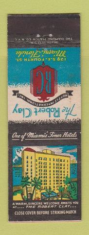 Matchbook Cover - Robert Clay Hotel Miami FL