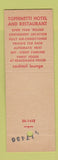 Matchbook Cover - Toffenetti Hotel St Petersburg FL