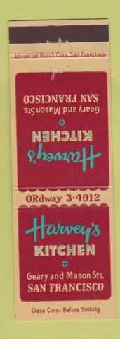 Matchbook Cover - Harvey's Kitchen San Francisco CA