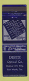 Matchbook Cover - Dietz Optical Fort Worth TX