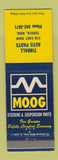 Matchbook Cover - Moog Steering Suspension Parts Tindall Tupelo MS