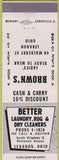 Matchbook Cover - Better Laundry Dry Cleaners Lebanon OH