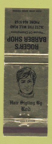 Matchbook Cover - Roger's Barber Shop