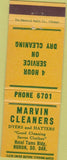 Matchbook Cover - Marvin Cleaners Huron SD