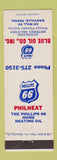 Matchbook Cover - Blue Oil Phillips 66 gas Danville PA