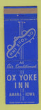 Matchbook Cover - Ox Yoke Inn Amana IA BLUE