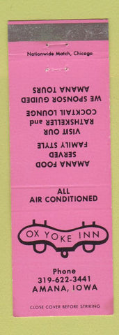 Matchbook Cover - Ox Yoke Inn Amana IA PINK