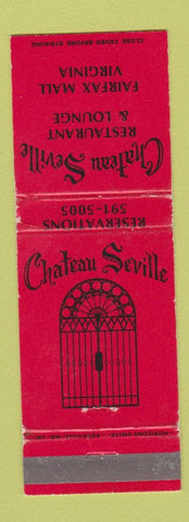 Matchbook Cover - Chateau Seville Restaurant Fairfax VA WEAR
