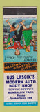 Matchbook Cover - Gus Lascik's Modern Auto Body Shop Bungalow Park PA