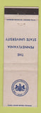 Matchbook Cover - Penn State University State College PA