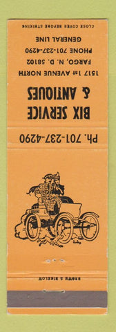 Matchbook Cover - Bix Service Antiques Fargo ND