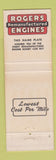 Matchbook Cover - Rogers Engines Cook Bros auto parts London KY