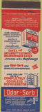 Matchbook Cover - Oder Sorb removes smells from Refrigerators
