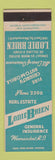 Matchbook Cover - Lodie Brien Insurance Woonsocket RI