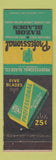 Matchbook Cover - Professional Razor Blades Newark NJ