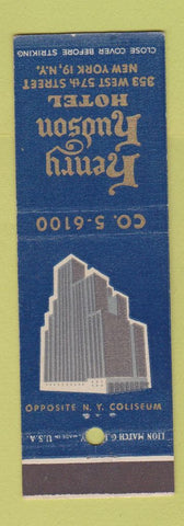 Matchbook Cover - Henry Hudson Hotel New York City